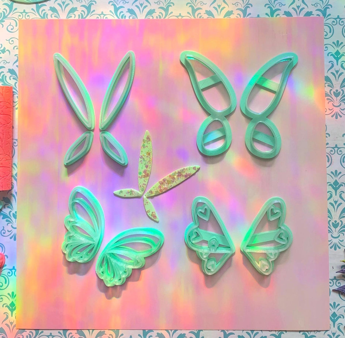 Fairy Cutter Kit for Polymer Clay | Doll Tools, Texture Rollers, Leaf Cutters
