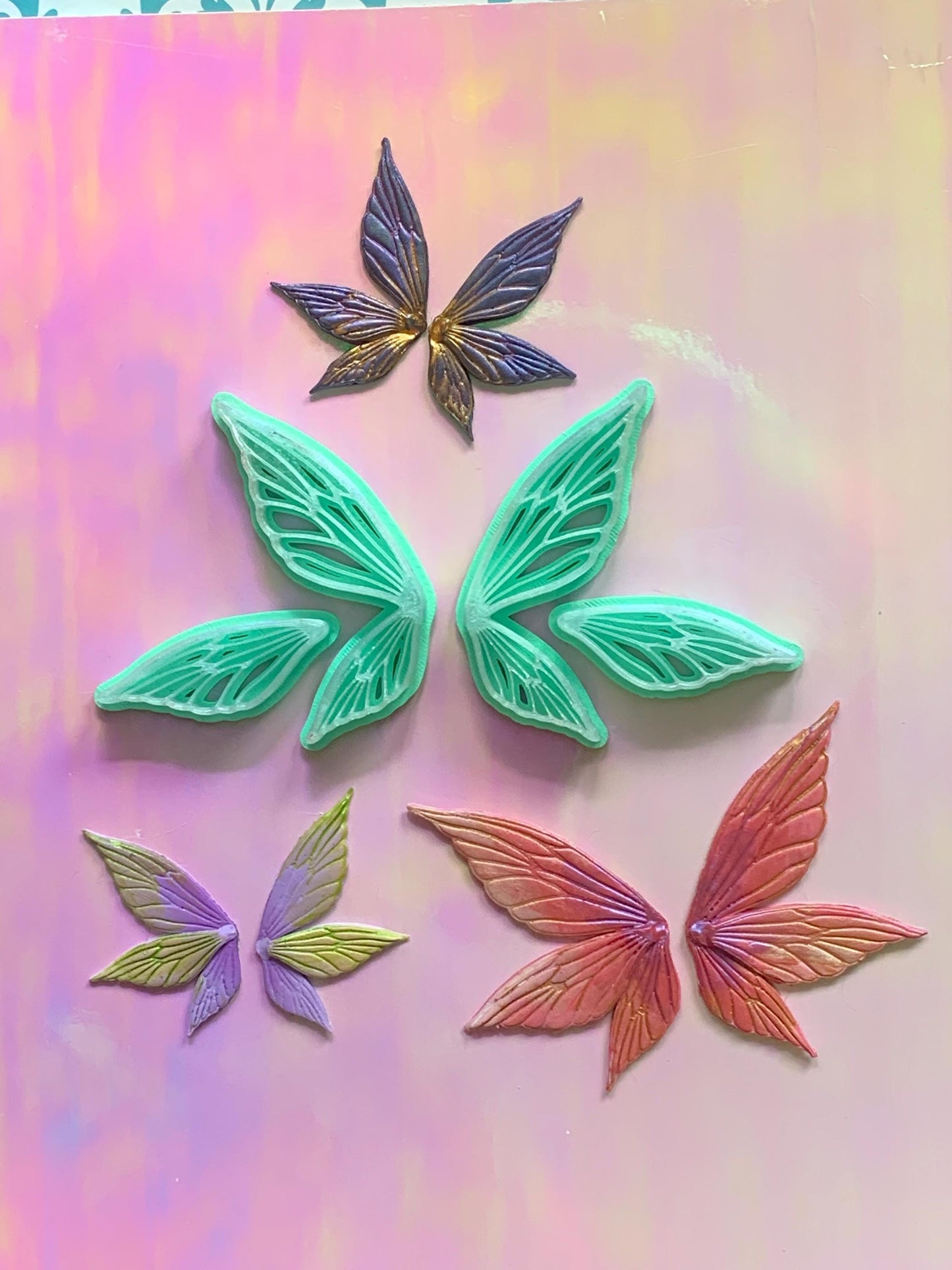 Fairy Wing Cutter Set | 5 Pairs of Polymer Clay Fantasy Wing Cutters | Creaturecraft System
