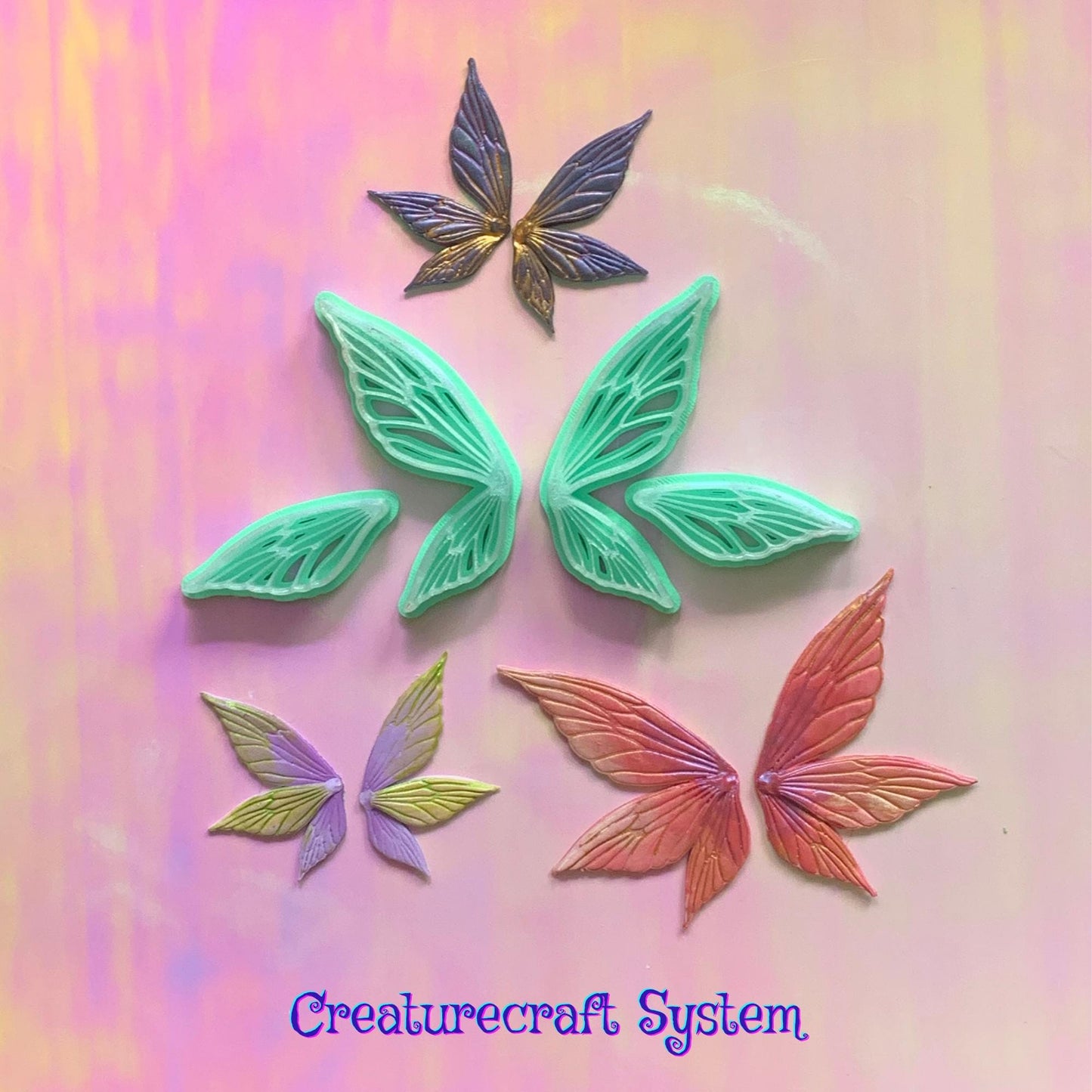 Fairy Wing Cutter Set | 5 Pairs of Polymer Clay Fantasy Wing Cutters | Creaturecraft System