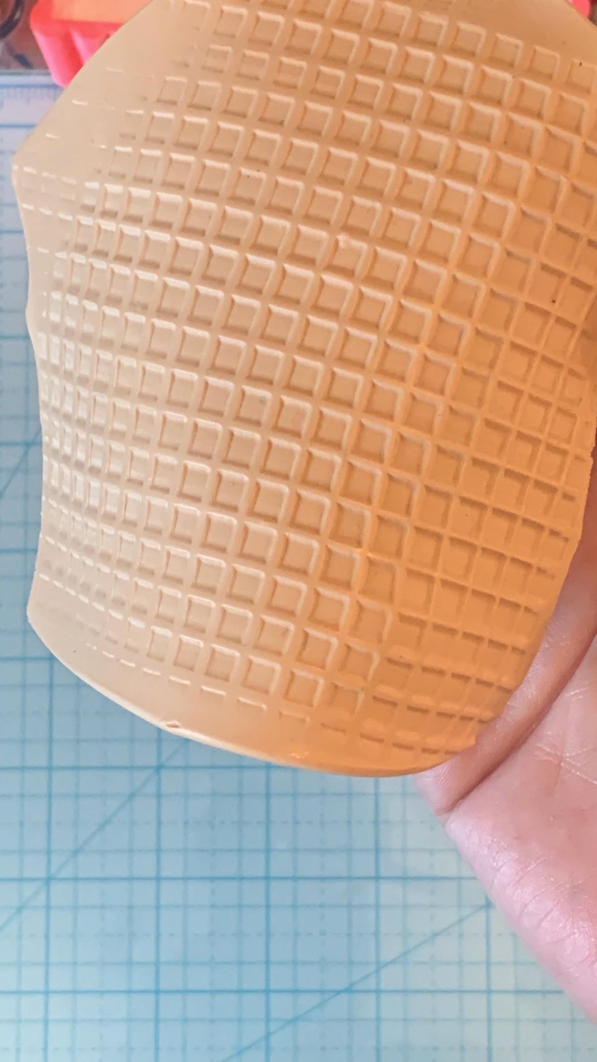 Sugar Cone Waffle Texture Roller for Polymer Clay Earrings | Realistic Ice Cream Pattern