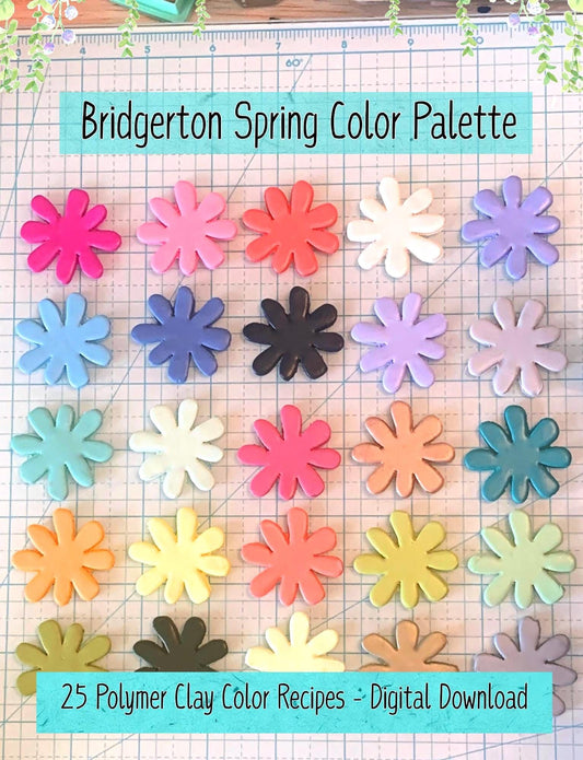 25 Polymer Clay Color Recipes -Spring Floral Palette (Digital Download)