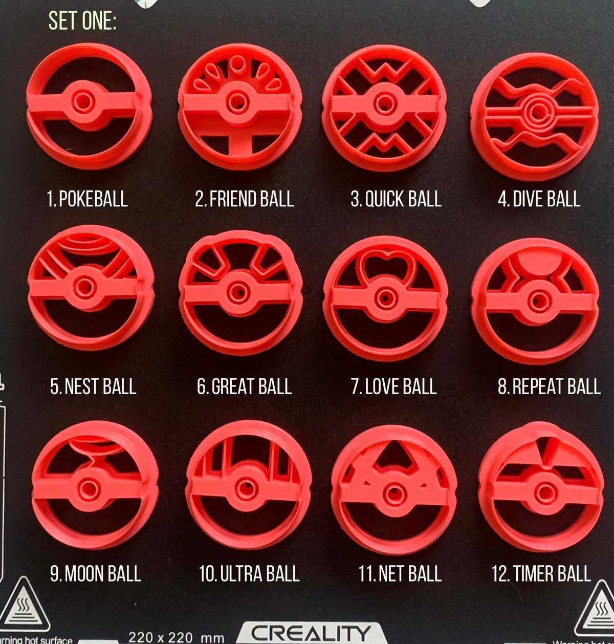 20 Game-inspired Ball Polymer Clay Cutters | Retro Game-Inspired Shapes for Jewelry Making