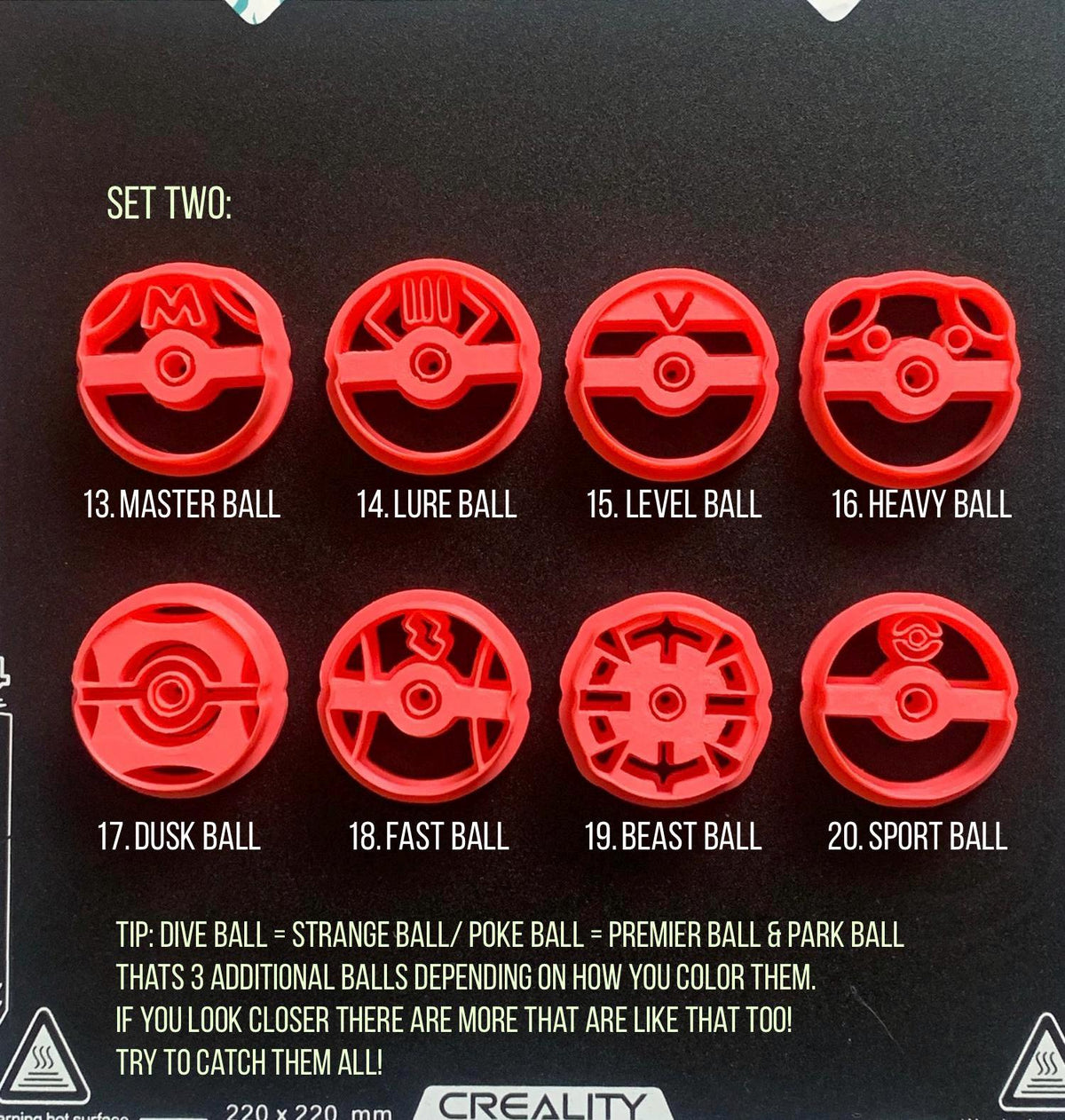 20 Game-inspired Ball Polymer Clay Cutters | Retro Game-Inspired Shapes for Jewelry Making