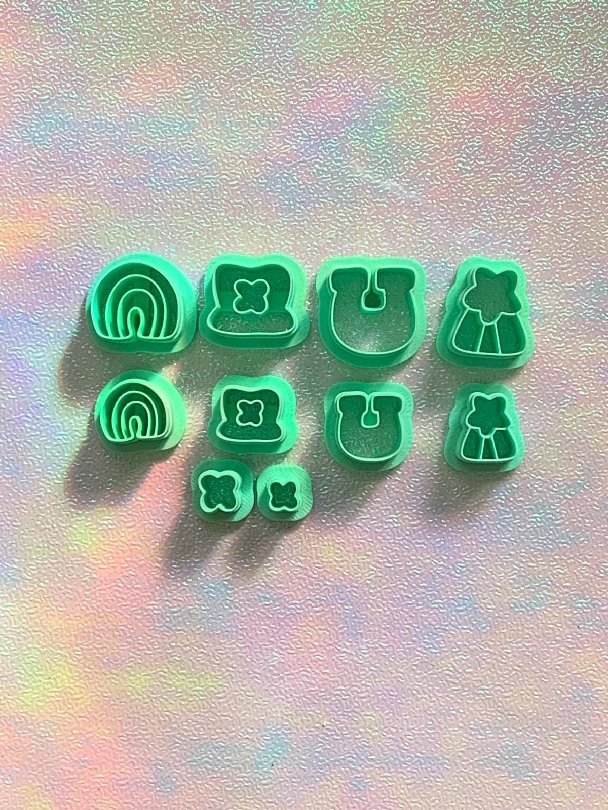 Lucky Marshmallow Cutter Set | Rainbow, Horseshoe, Clover & Star Shapes | St Patricks day