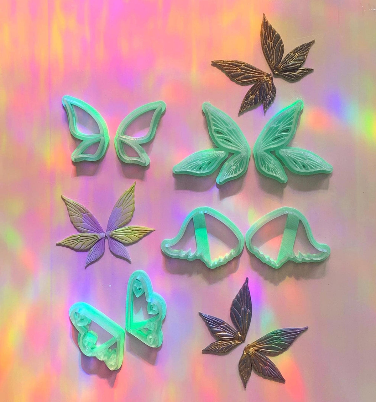 Fairy Cutter Kit for Polymer Clay | Doll Tools, Texture Rollers, Leaf Cutters