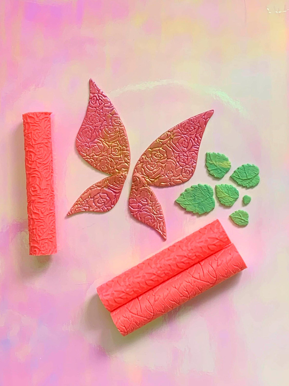 Fairy Cutter Kit for Polymer Clay | Doll Tools, Texture Rollers, Leaf Cutters