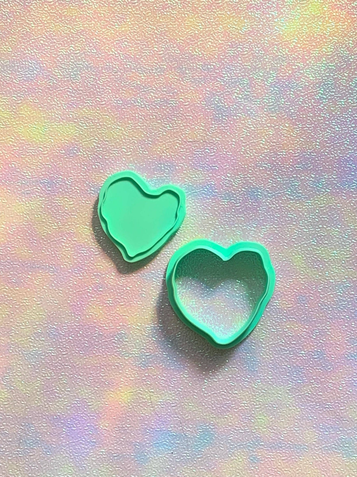 Heart Pickle/Pizza Polymer Clay Cutter  Valentine's Charm & Earring Tool