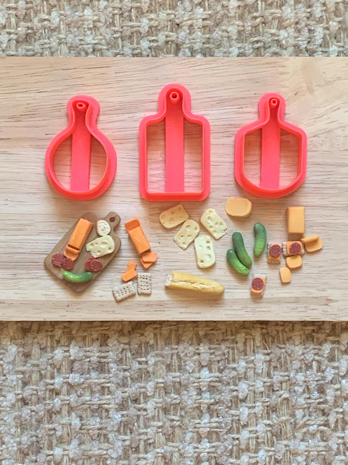 Mini Charcuterie Board Clay Cutters  Polymer Clay Earring Tools, Tiny Food Jewelry Set