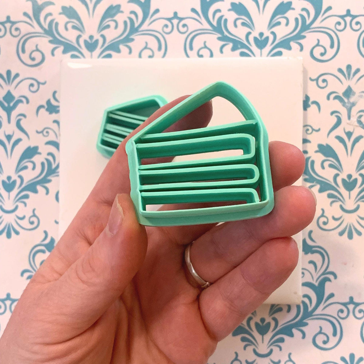 Layered Cake Slice Polymer Clay Cutter  Dessert Clay Tool