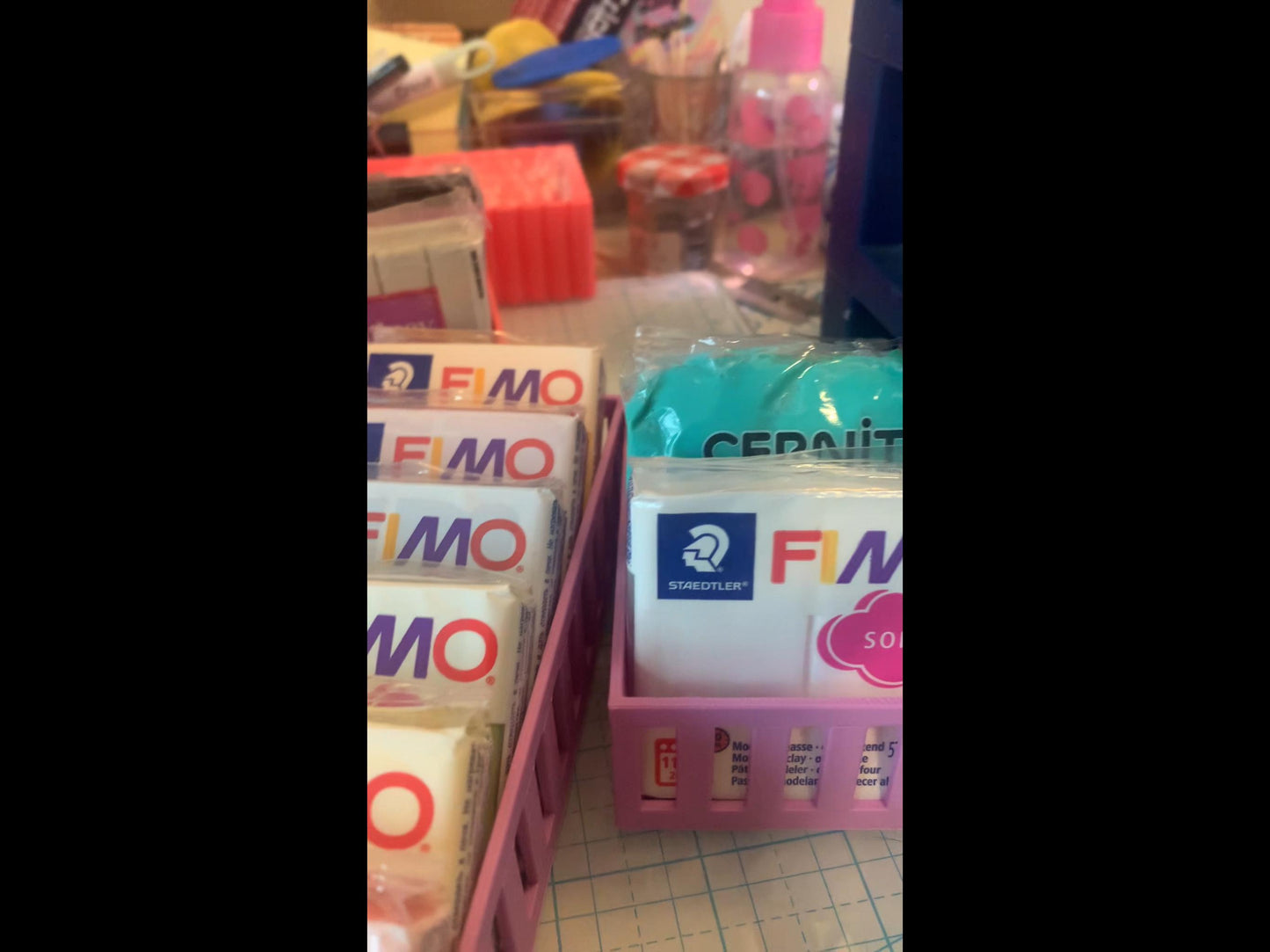 Polymer Clay Storage Trays | Sculpey, Fimo Organizer System, Stackable Craft Bins