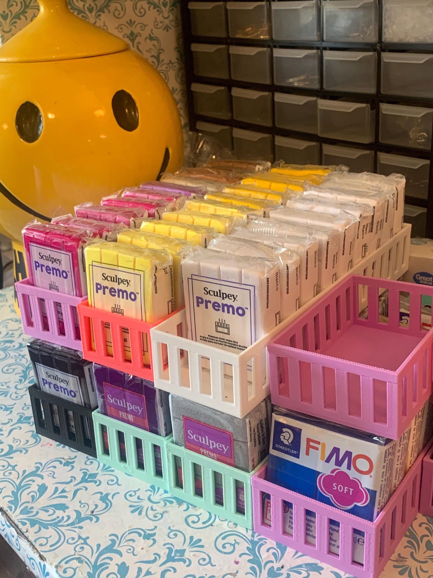 Polymer Clay Storage Trays | Sculpey, Fimo Organizer System, Stackable Craft Bins