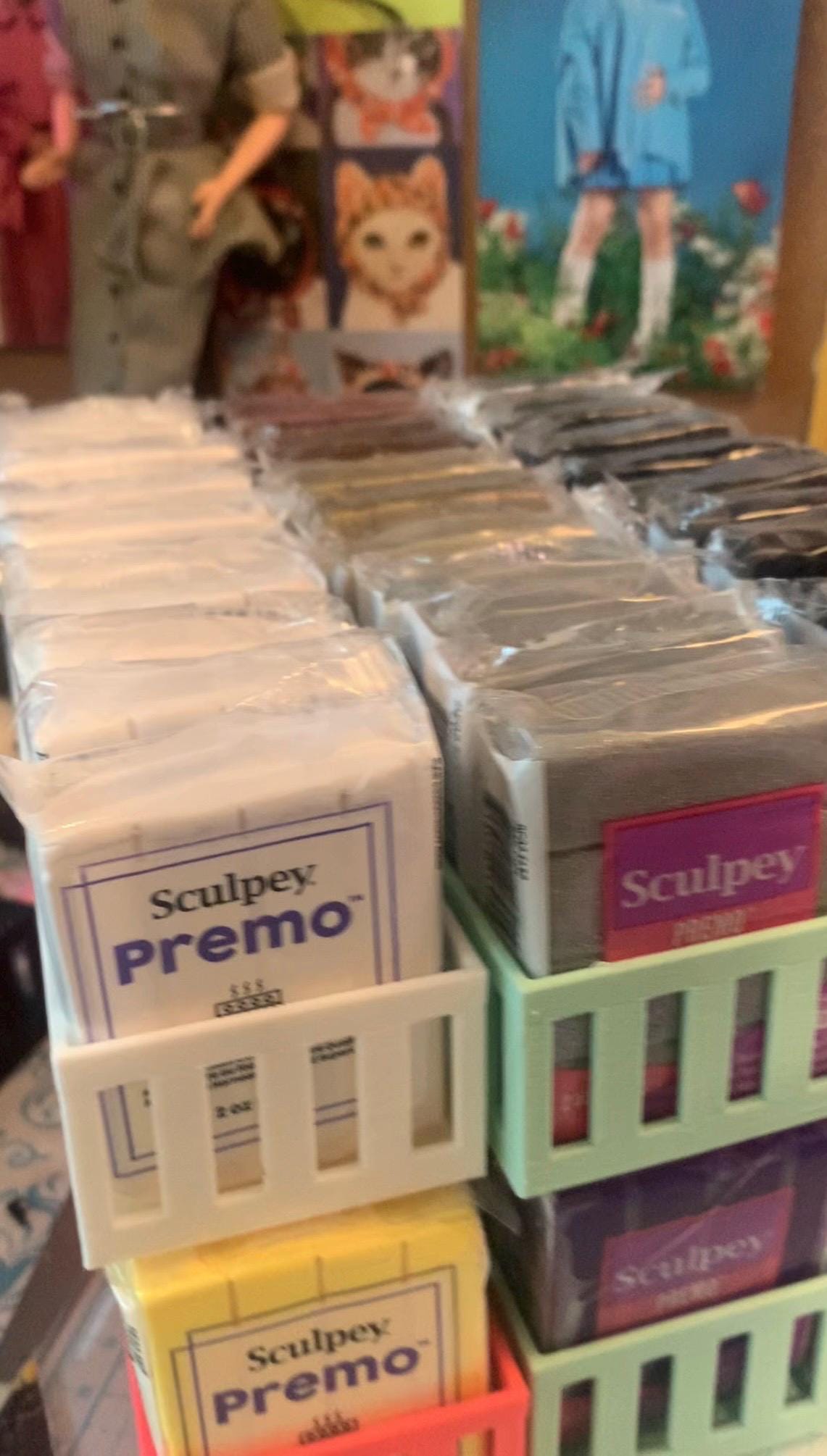 Polymer Clay Storage Trays | Sculpey, Fimo Organizer System, Stackable Craft Bins