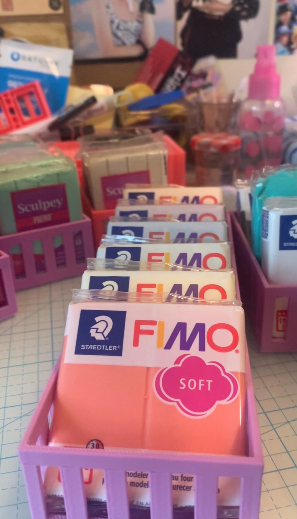 Polymer Clay Storage Trays | Sculpey, Fimo Organizer System, Stackable Craft Bins
