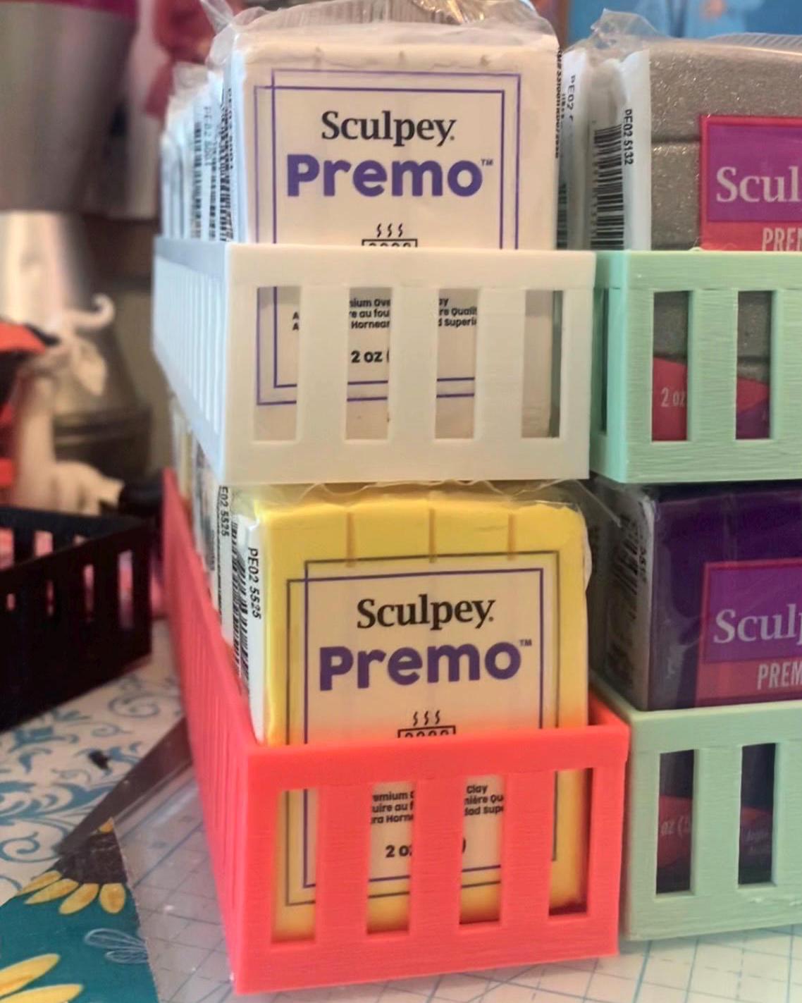 Polymer Clay Storage Trays | Sculpey, Fimo Organizer System, Stackable Craft Bins
