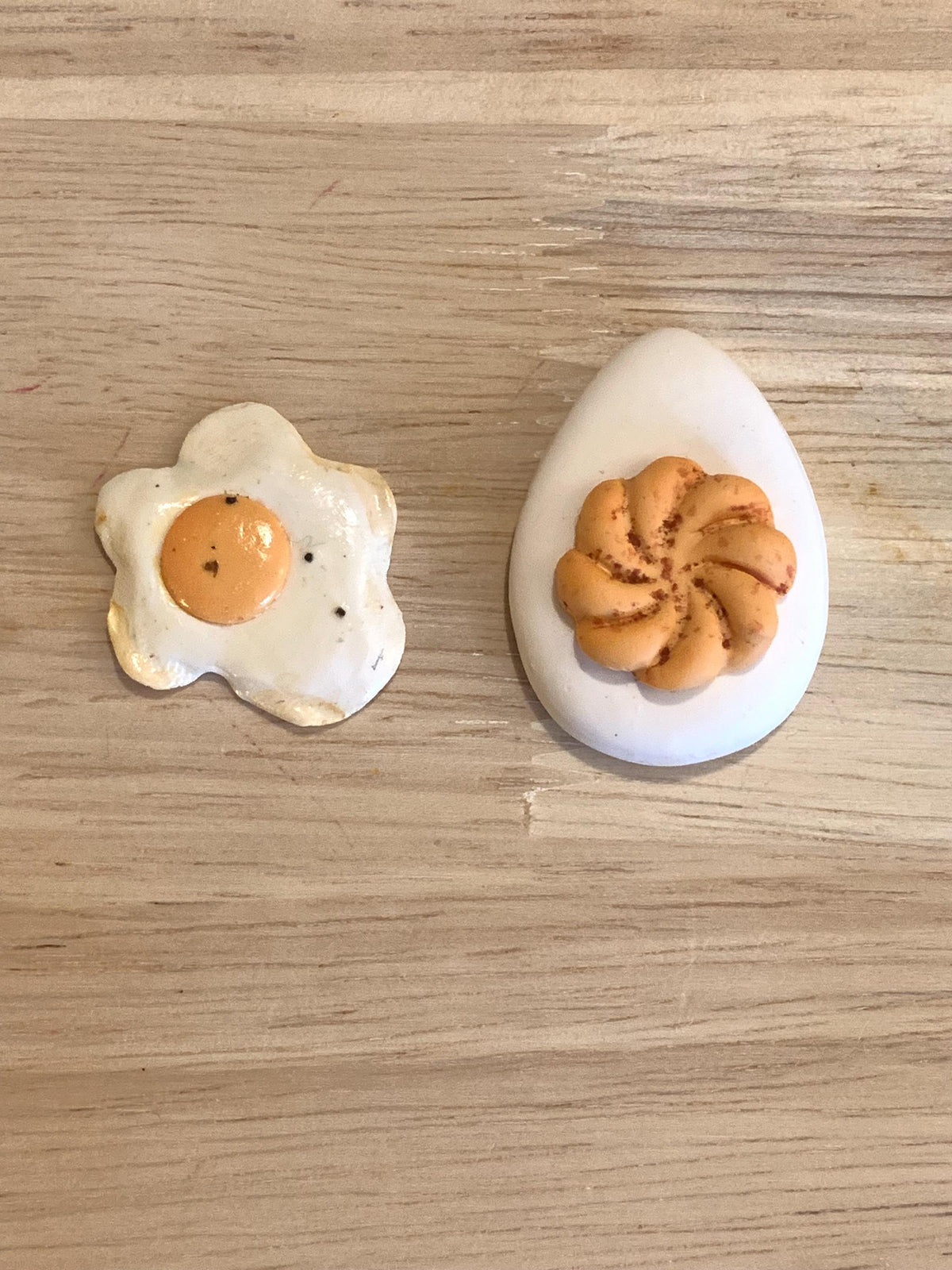 Miniature Egg Cutter Set for Polymer Clay | Deviled Eggs & Sunny Side Up Eggs