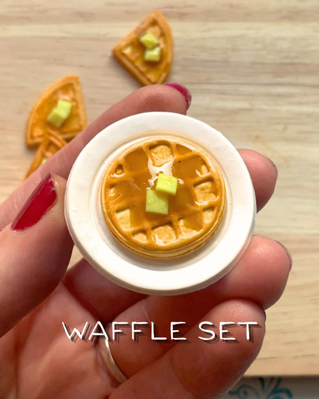 Miniature Waffle Cutter Set for Polymer Clay | Mini Food Collection