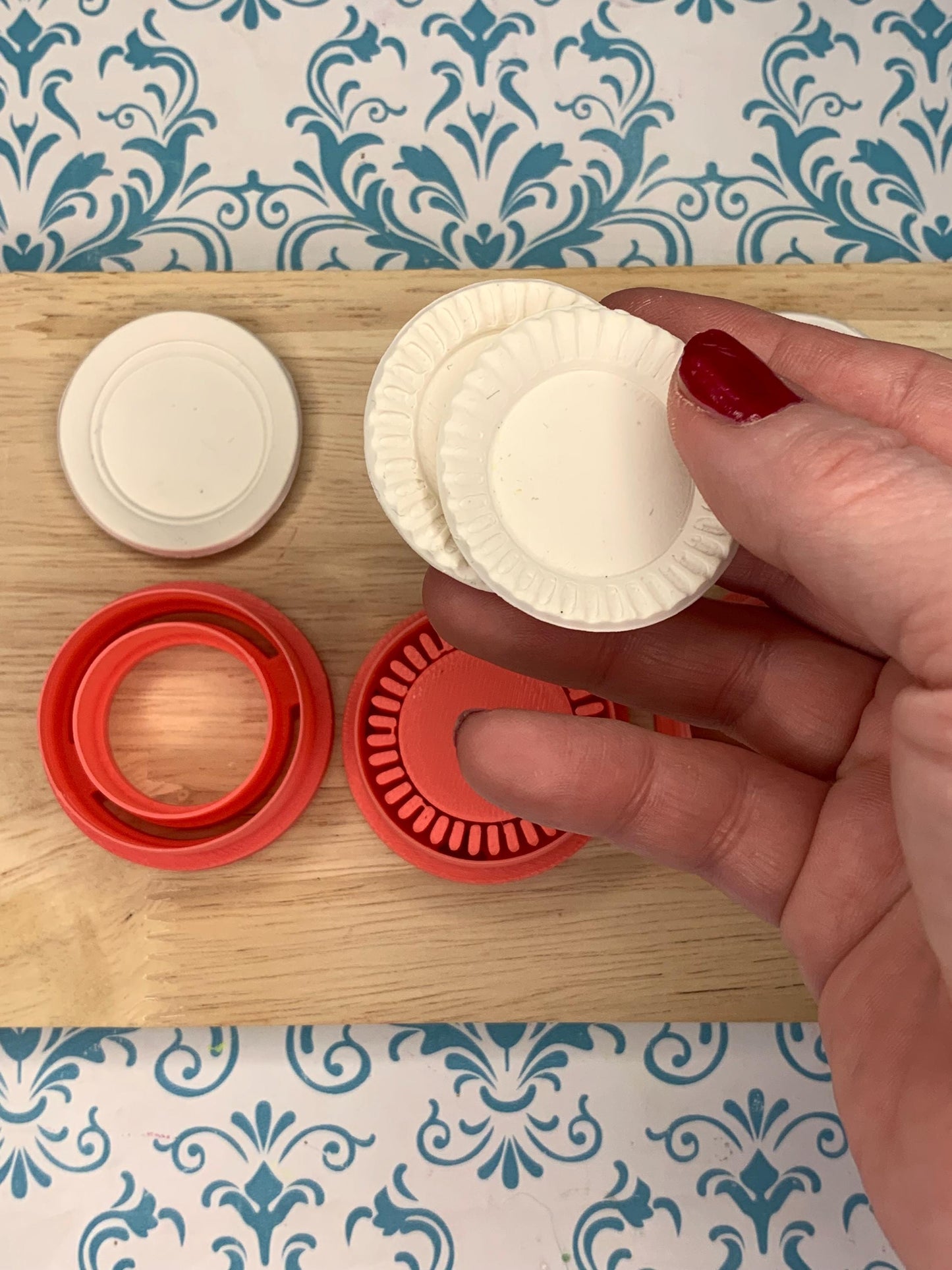 Miniature Plate Cutter Set for Polymer Clay | Realistic Plate Maker Tool