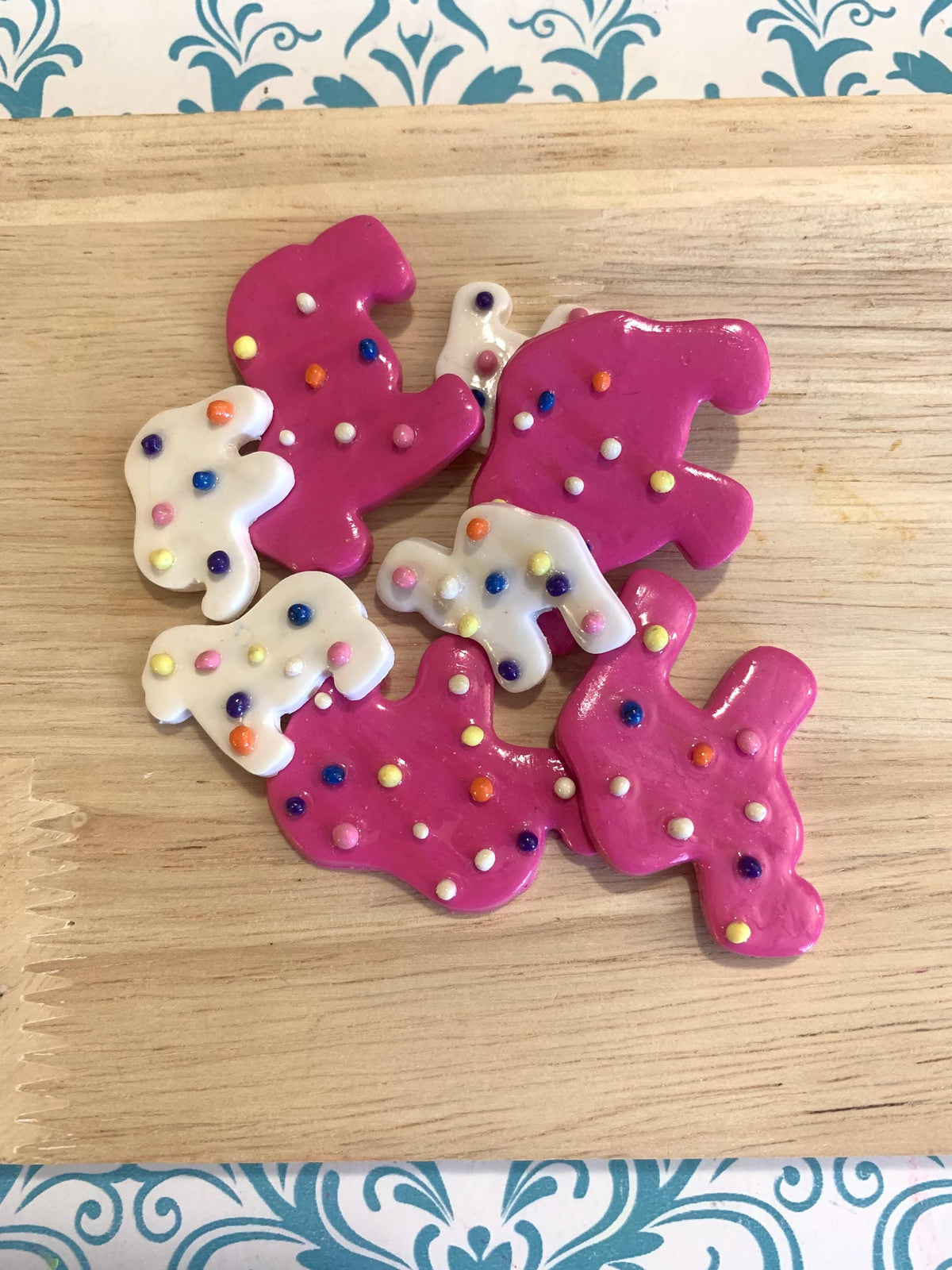 Nostalgic Frosted Animal Cracker Cutter Set for Polymer Clay | Mini Food Collection