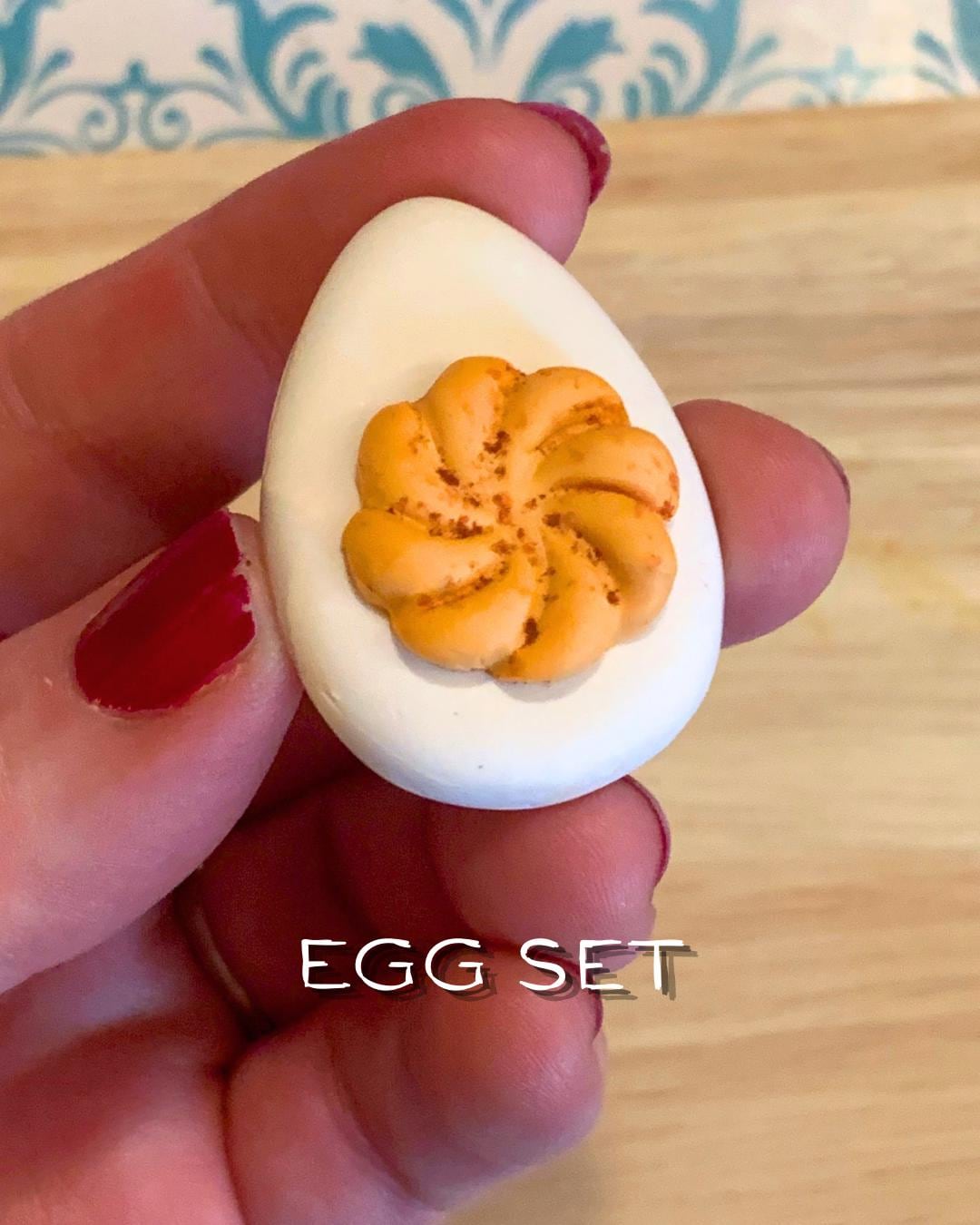 Miniature Egg Cutter Set for Polymer Clay | Deviled Eggs & Sunny Side Up Eggs