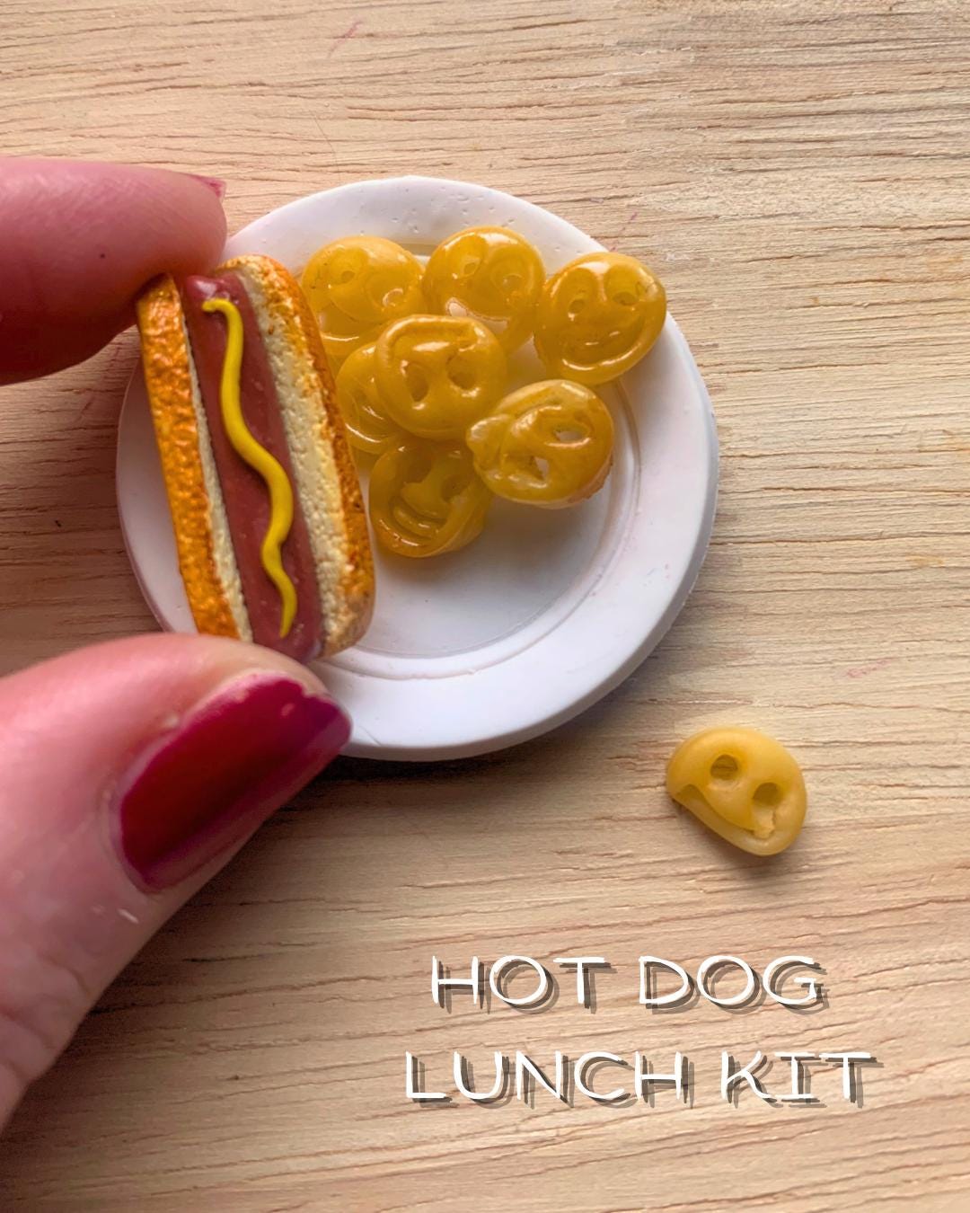 Miniature Hot Dog Lunch Cutter Kit for Polymer Clay | Mini Food Collection