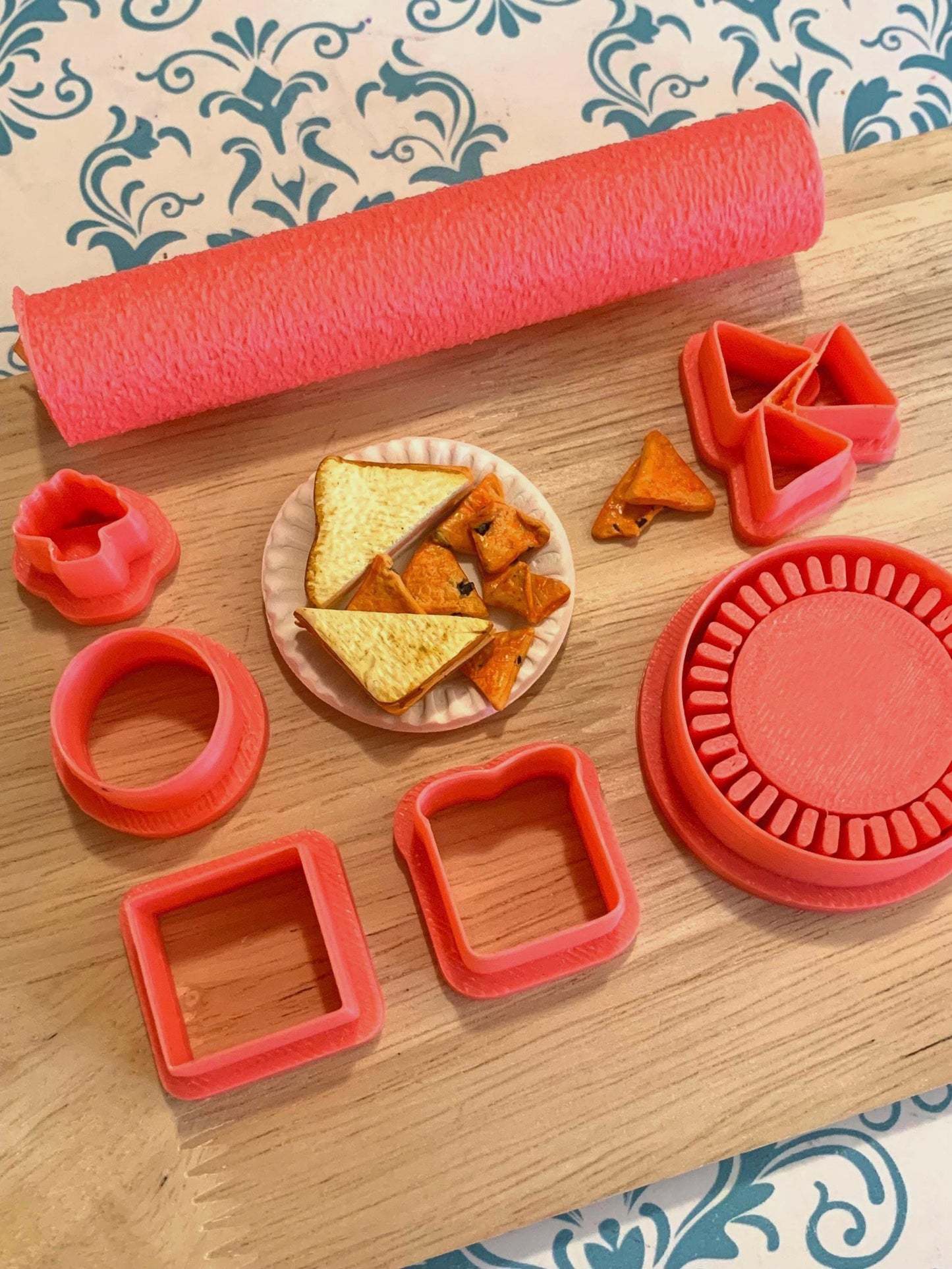 Mini Food Collection Bundle for Polymer Clay | Lunch Tray, Sandwich & Hot Dog Kits