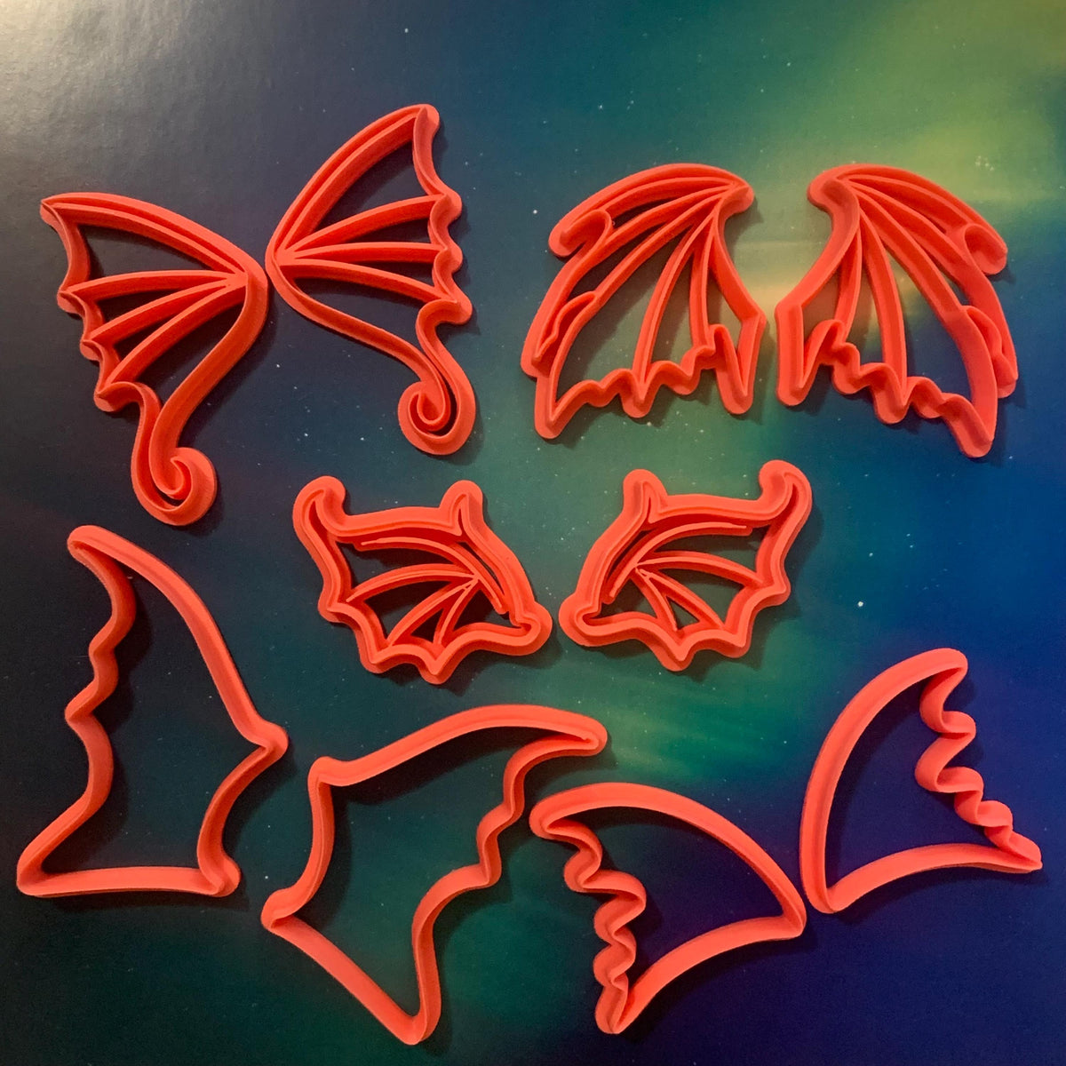 Fantasy Fin Cutters for Polymer Clay | Sea Creature, Dragon, Mermaid Tail Shapes