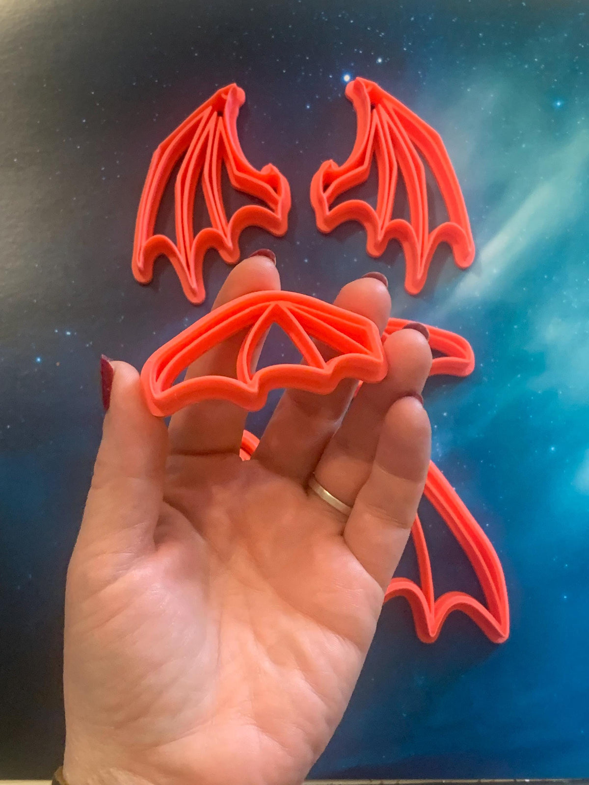 Dragon Wing Imprint Cutters | 7 Fantasy Pairs for Polymer Clay, Creaturecraft System