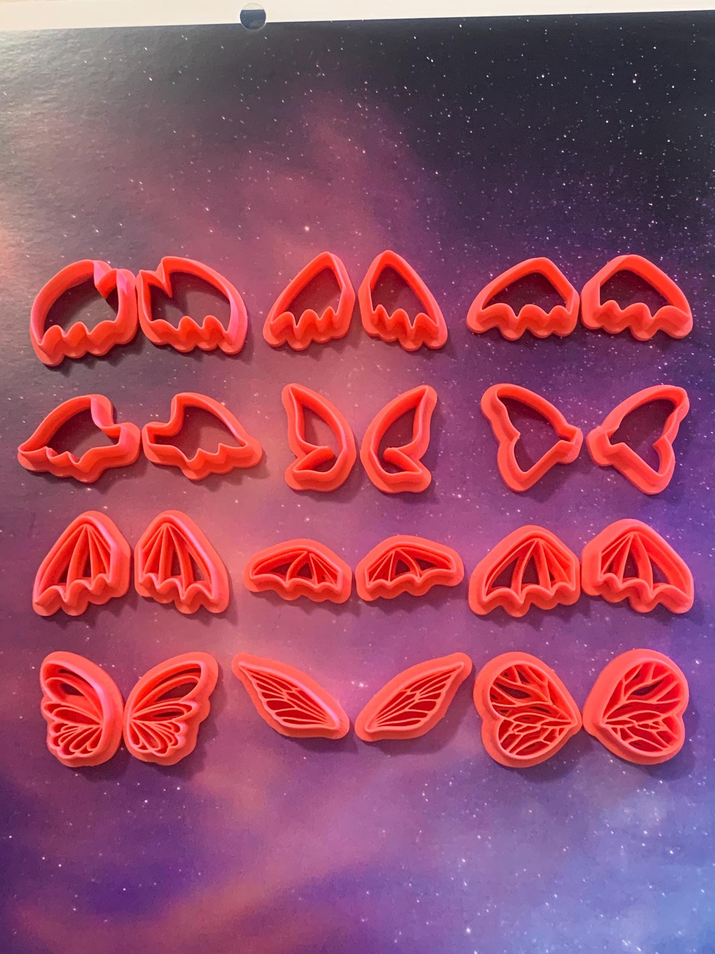 1-Inch Micro Wing Cutters | Polymer Clay Tools (Dragon, Fairy, Bat, Bug) | Fantasy Jewelry