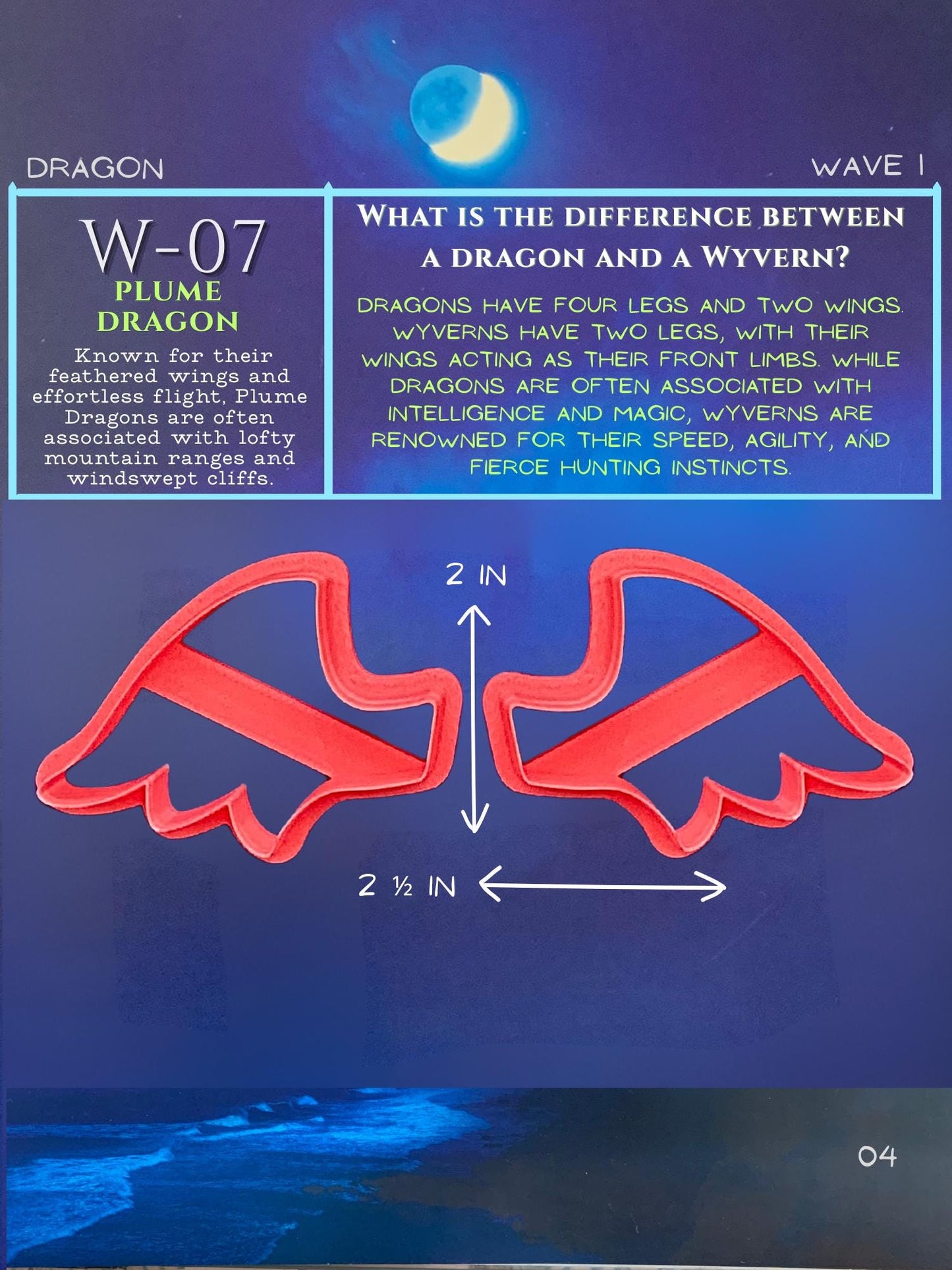 Wing Cutter Libray | Polymer Clay Dragon & Fantasy Creature Cutters | Creaturecraft System