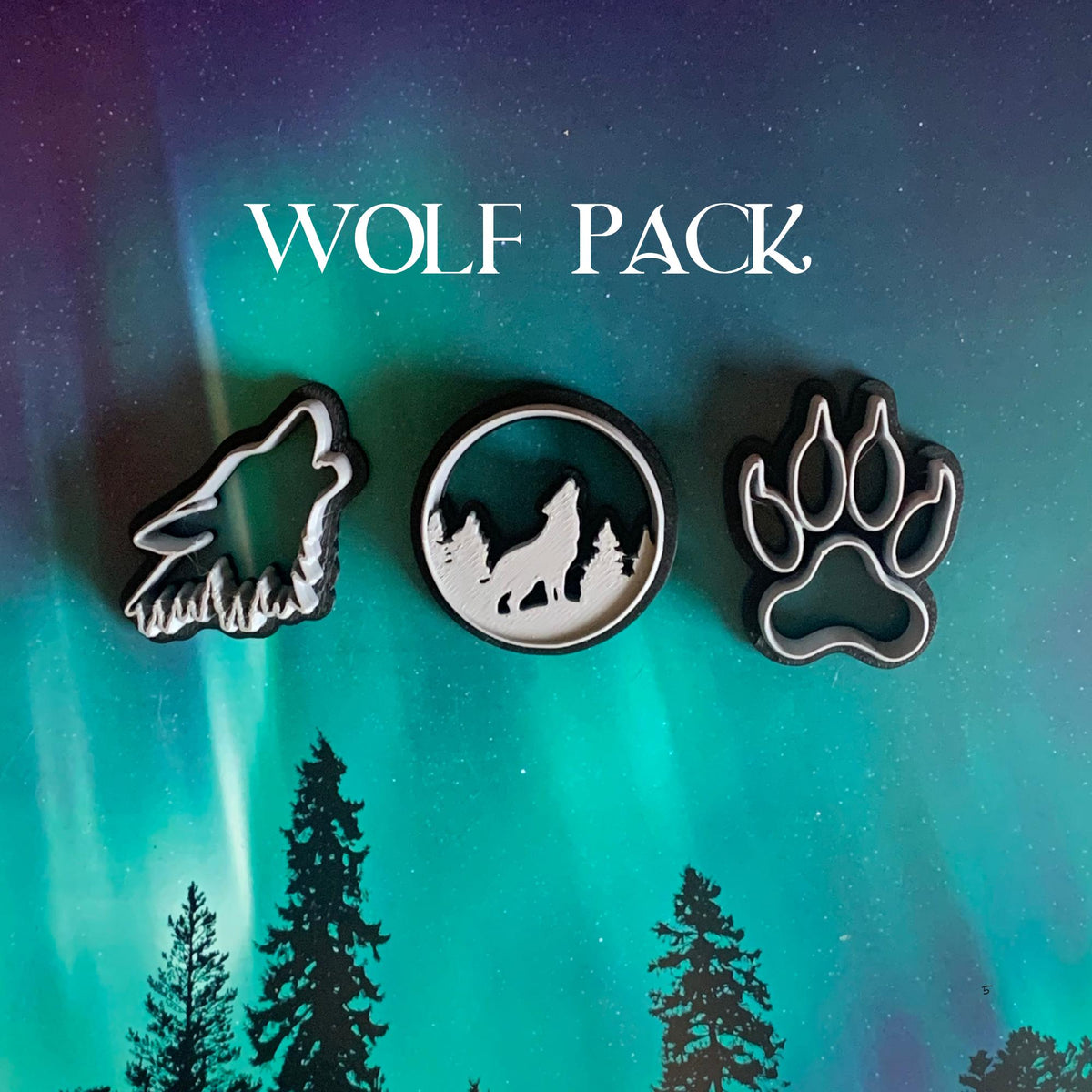 Twilight Inspired Polymer Clay Cutters, Forks Wolf Vampire Collection